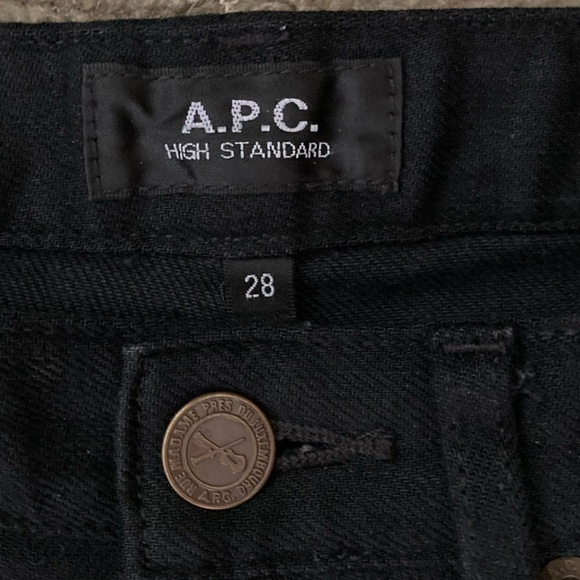 A.P.C. High Standard Jeans High Rise Denim Black Crop Jeans - Picture 3 of 12